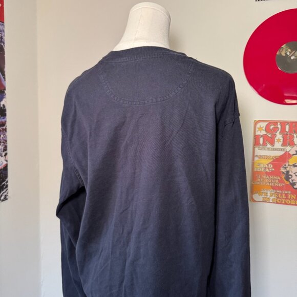 Wrangler Navy Blue Long Sleeve Work Heavy Duty Shirt - Picture 6 of 12